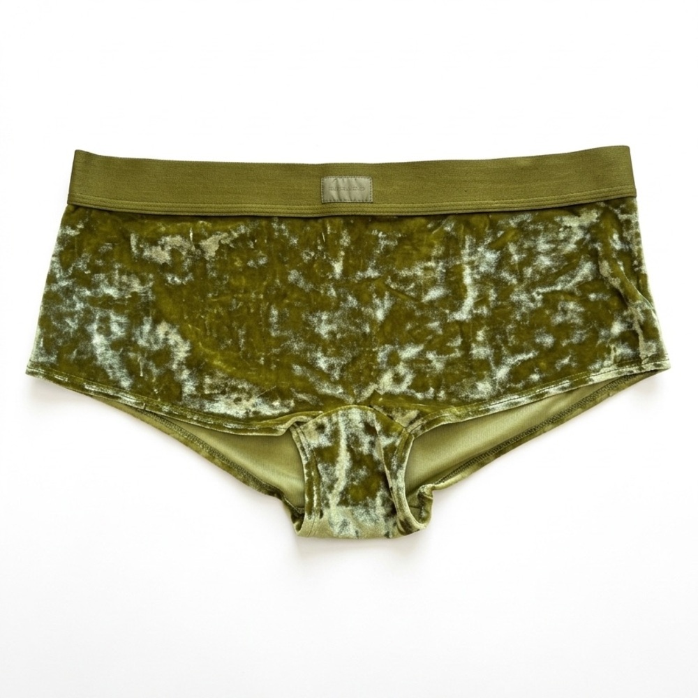 Festival Vibes Hazel Green VS Pink Crushed Velvet Boyshort